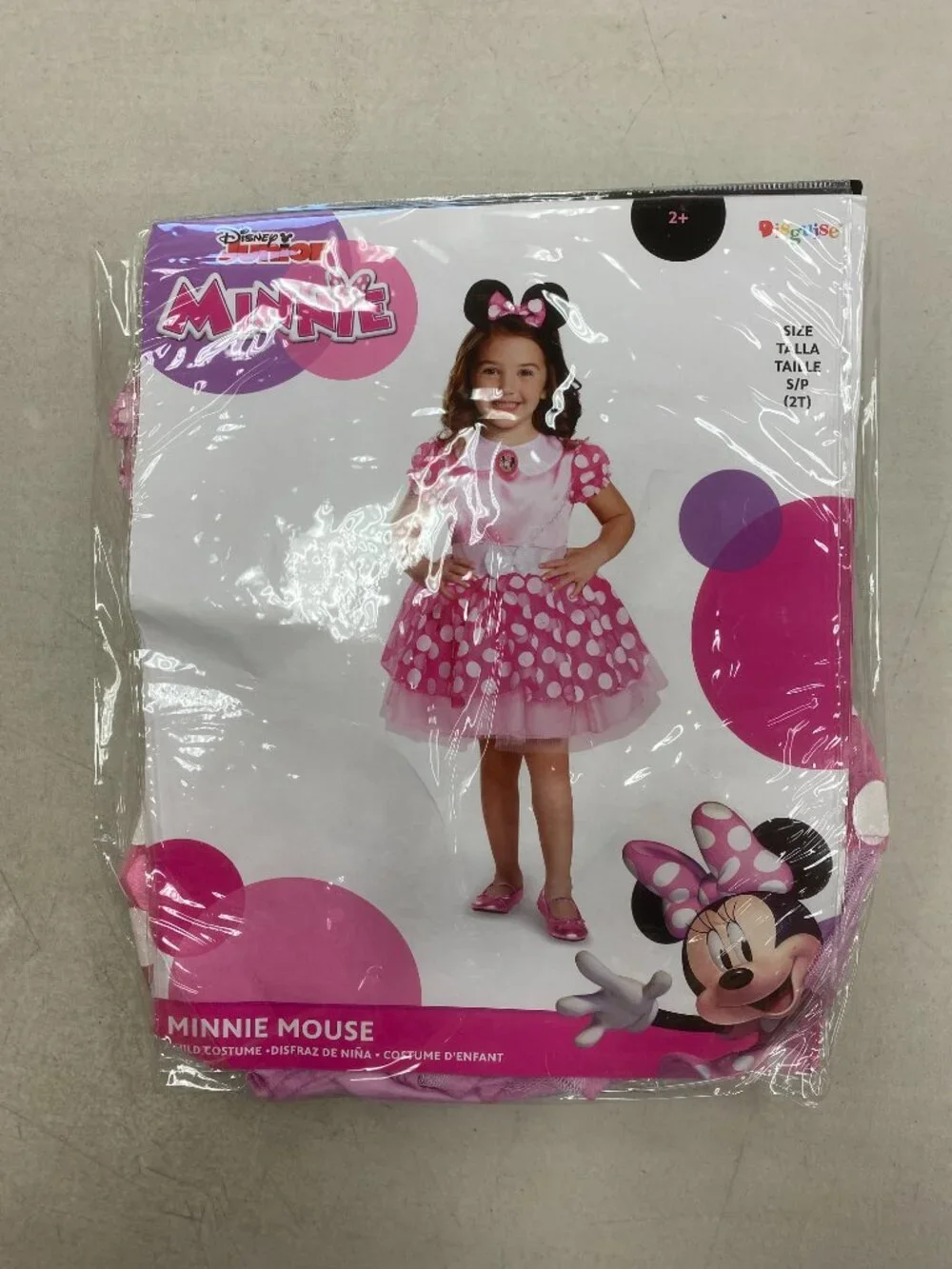 Pink Minnie Mouse Classic Tutu Toddler/Child Costume (Small 2T)